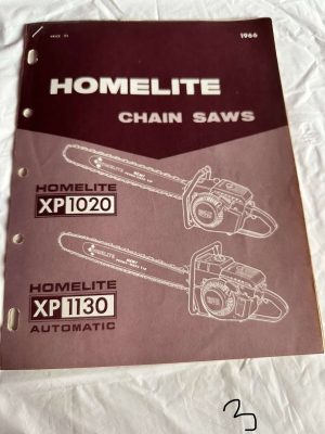 Homelite Chainsaws Xp-1020;1130 Automatic Year 1966 Sales Manual Catalog Specs