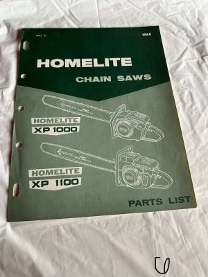 Homelite Chainsaws Xp-1000;-1100 Parts List No. 23896-A Year 1965 Sales Manual
