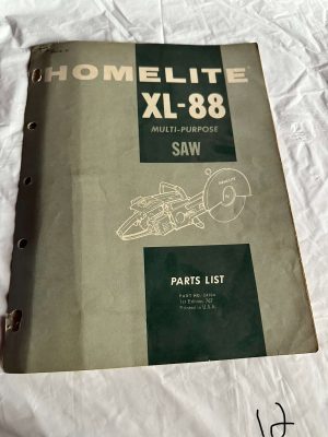 Homelite Chainsaws Xl-88 Multi Purpose Parts List No. 24104 Sales Manual