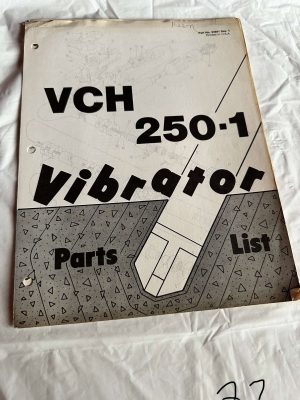 Homelite Textron Vch 250-1 Vibrator Parts List No.24941 Sales Manual