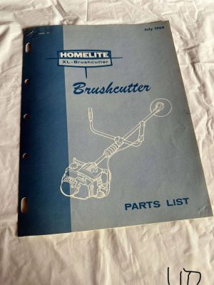Homelite Textron Xl-Brushcutter Parts List No 23811 Year 1964 Sales Manual