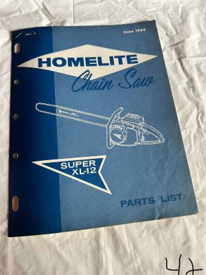 Homelite Textron Chainsaw Super Xl-12 Parts List Assembly Sales Manual