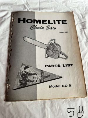 Homelite Chainsaw Model Ez-6 Parts List August 1957 Assembly Sales Manual