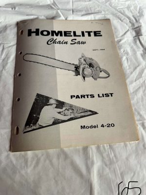 Homelite Chainsaw Model 4-20 Parts List Assembly Breakdown Sales Manual