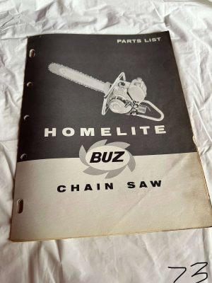 Homelite Chainsaw Buz Parts List #23419 Assembly Breakdown Sales Manual