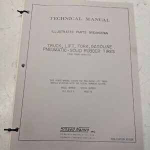 Schaeff Namco Parts List Breakdown Manual Plc 2524 G Fork Lift Truck