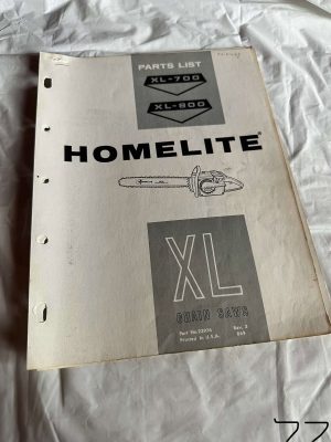 Homelite Textron Chainsaw Xl-700;-800 Parts List #23974 Assembly Sales Manual