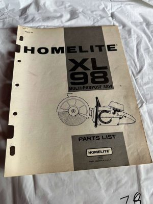 Homelite Textron Xl98 Multi-Purpose Saw Parts List #24388 Sales Manual