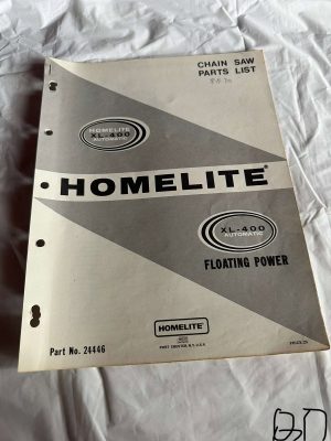 Homelite Textron Chainsaw Xl-400 Automatic Floating Power Sales Manual