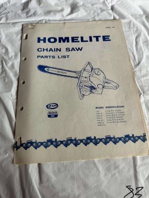Homelite Textron Chainsaw Zip 600D Etc. Parts List Assembly Sales Manual