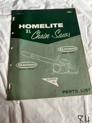 Homelite Textron Xl Chainsaws Super, Automatic Gear/Direct Drive Sales Manual