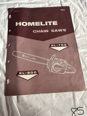 Homelite Textron Chainsaw Xl-700;-800 Parts List #23974 Assembly Sales Manual
