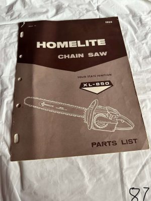 Homelite Textron Chainsaw Xl-850 Solid State Ignition Parts List Sales Manual