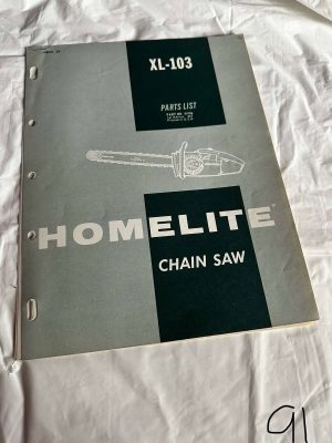 Homelite Textron Chainsaw Xl-103 Parts List Assembly Breakdown Sales Manual