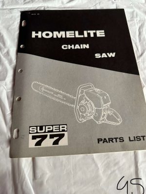 Homelite Textron Chainsaw Super 77 Parts List Assembly Breakdown Sales Manual