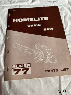 Homelite Textron Chainsaw Super 77 Parts List Assembly Breakdown Sales Manual