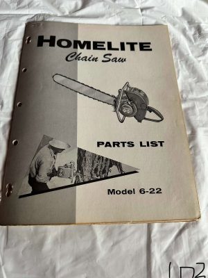 Homelite Textron Chainsaw Model 6-22 Parts List Assembly Sales Manual