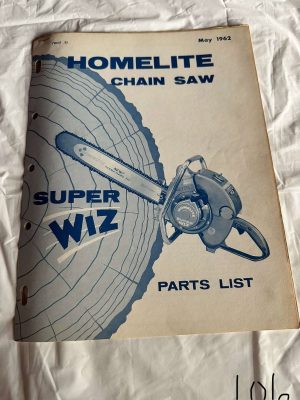 Homelite Textron Chainsaw Super Wiz Parts List Assembly May 1962 Sales Manual
