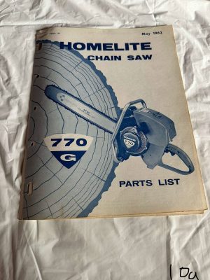 Homelite Textron Chainsaw 770-G Parts List Assembly Breakdown Sales Manual