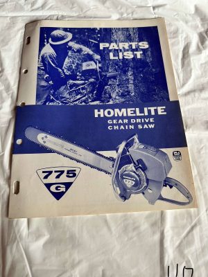 Homelite Textron Chainsaw 775-G Parts List Assembly Breakdown Sales Manual