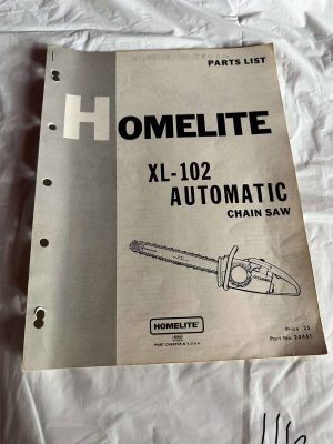Homelite Textron Chainsaw Xl-102 Automatic Parts List Assembly Sales Manual