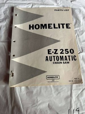 Homelite Textron Chainsaw Ez 250 Automatic Parts List Assembly Sales Manual