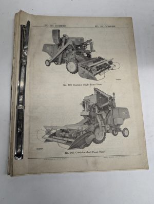 International Harvester Ih #101 Combine Parts List Catalog Manual Wiring Diagra