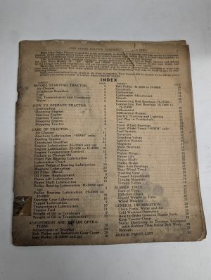 John Deere Jd Operators Manual Tractor H Hn Hnh Hwh General Purpose