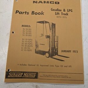 Namco Parts Book List Manual Gas Fork Lift Su 10-15 20-15 20-20 G Lc 15-15 Lpg