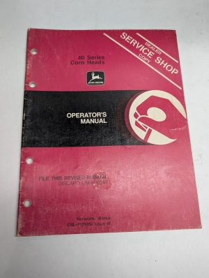 Oem John Deere Jd Operators Manual 40 Series Corn Heads Om-H109002