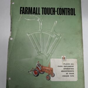 International Harvester Ih Farmall Touch-Control Finger Tip Implement Operation
