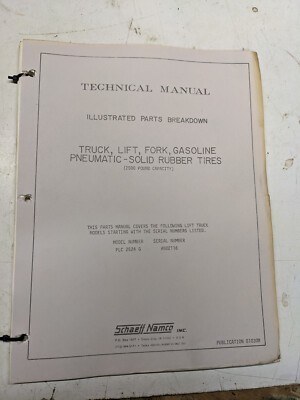 Schaeff Namco Parts List Breakdown Manual Plc G 2524 Fork Lift Truck 810308