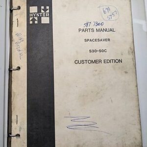 Hyster Parts List Manual Book Spacesaver S30 S40 S50C 1980 Fork Lift Truck