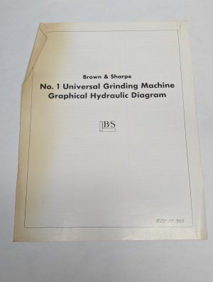 Brown & Sharpe Universal Grinding Machine #1 Graphical Hydraulic Diagram