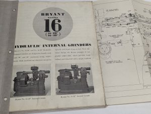 Bryant Series 16 Hydraulic Internal Grinders Operator Manual Service Parts List