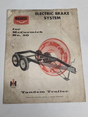 Warner Mccormick #50 Electric Brake System Tandem Trailer Ih