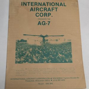 International Aircraft Ag-7 Airplace Crop Pesticide Spraying Sales Literature