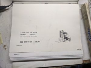Linde Fork Lift Truck H50 60 70 80-02 Gas 1999 Parts List Book Manual Catalog