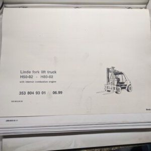 Linde Fork Lift Truck H50 60 70 80-02 Gas 1999 Parts List Book Manual Catalog