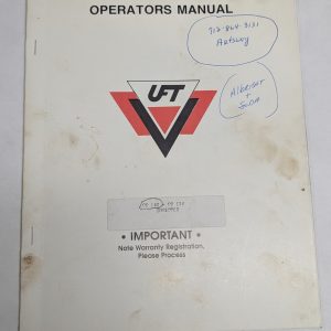 Uft United Farm Tool Dd 180 – Dd 234 Shredder Owner Operators Instruction Manual