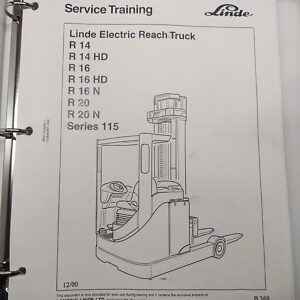 Linde Service Training Manual Electric Reach Truck R 14 Hd 16 N 20 115 2000