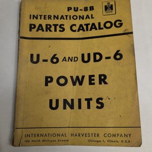 International Harvester Ih Parts List Catalog Manual Pu-8B U-6 Ud-6 Power Units
