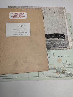 Cincinnati Milling Machine Operators Instruction Manual Hydro-Tel Vertical M-820