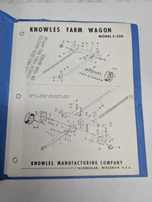 Knowles Parts List Book Catalog Manual Farm Wagon Trailer Elevator