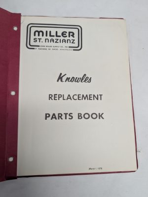 Miller St Nazianz Knowles Replacement Parts List Book Catalog Manual 1979