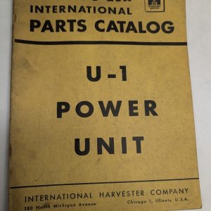 International Harvester Ih Pu-25A U-1 Power Units Parts List Catalog Manual