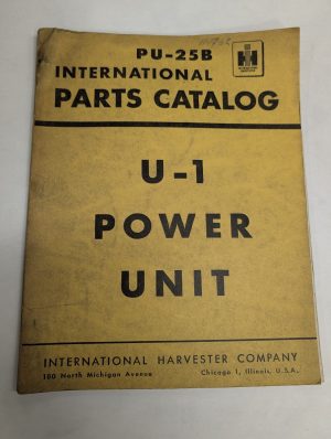 International Harvester Ih Pu-25B U-1 Power Units Parts List Catalog Manual