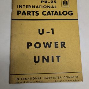 International Harvester Ih Pu-25 U-1 Power Units Parts List Catalog Manual