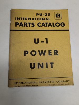 International Harvester Ih Pu-25 U-1 Power Units Parts List Catalog Manual