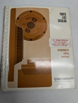 Cincinnati Parts List Catalog Manual Hydromatic Milling Machines 1967 M-1792